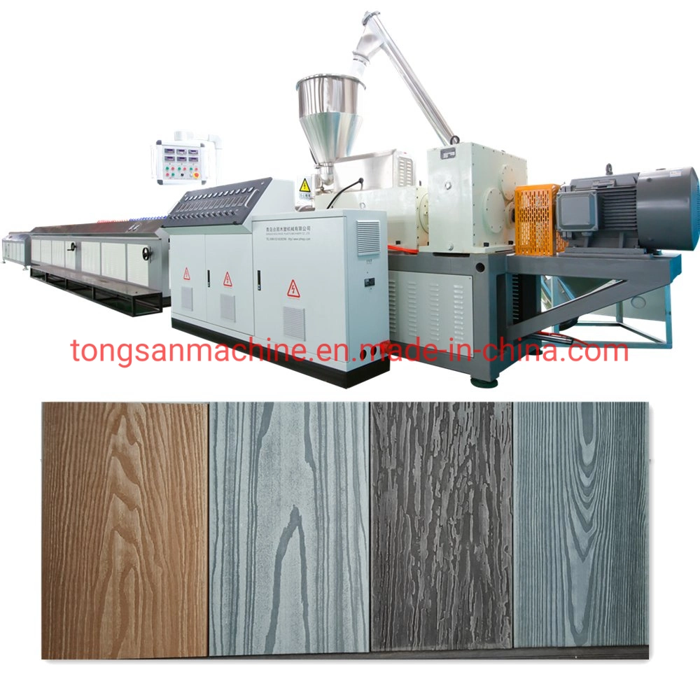 Professional Customized PVC PP PE WPC Wood Plastic Profile Making Machine Co-Extruder with Online 3D Embossing Device