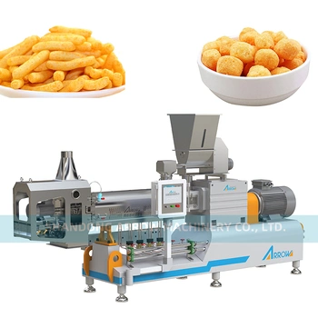 السهم نفخة الغذاء آلة صنع التوأم برغي الذرة ذراع extrudder