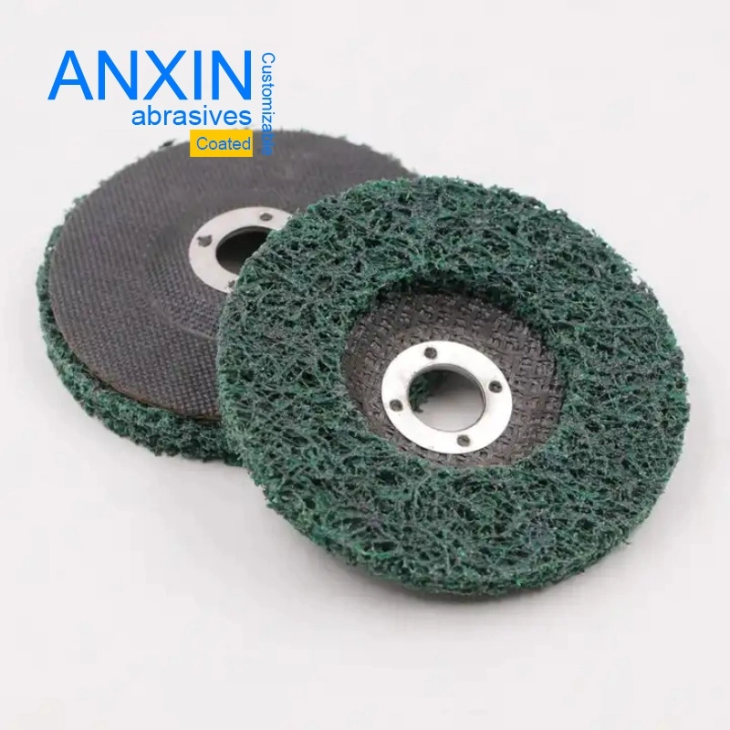 Green 4" X 5/8" Strip Discs Stripping Wheel Fit Angle Grinder Clean and Remove Paint Coating Rust Welds Oxidation