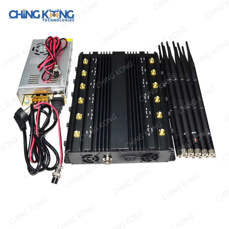 Desktop 12 Antennas Frequency Customize GSM 3G 4G 5g Cell Phone Lojack GPS Jammer