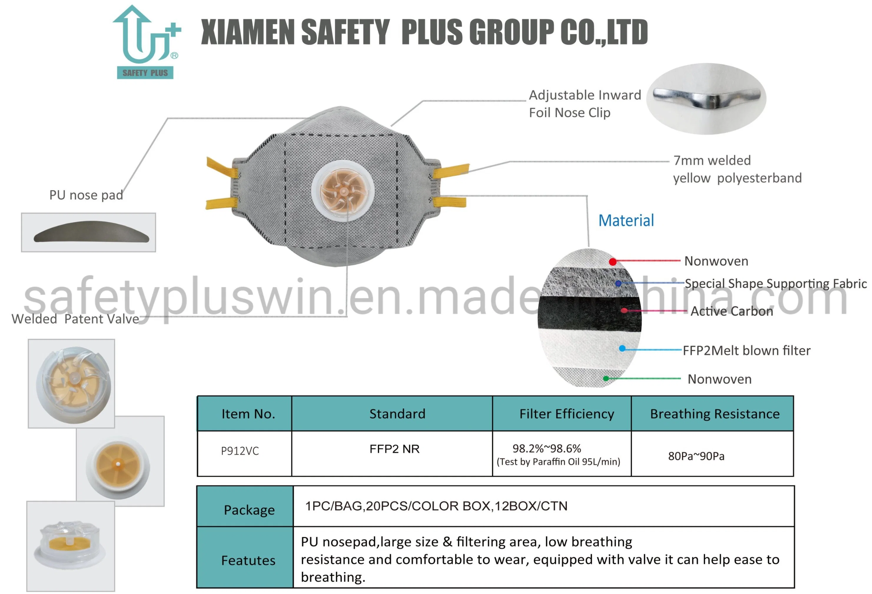 Manufacturer OEM Activated Carbon Face Mask FFP2 Direct Manufacturer Supply Mask with Valve