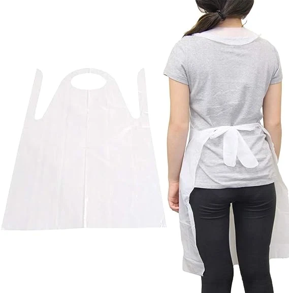 Disposable Aprons, Plastic Waterproof Apron for Adults Kids Painting Party, Cooking, Housework, Picnic