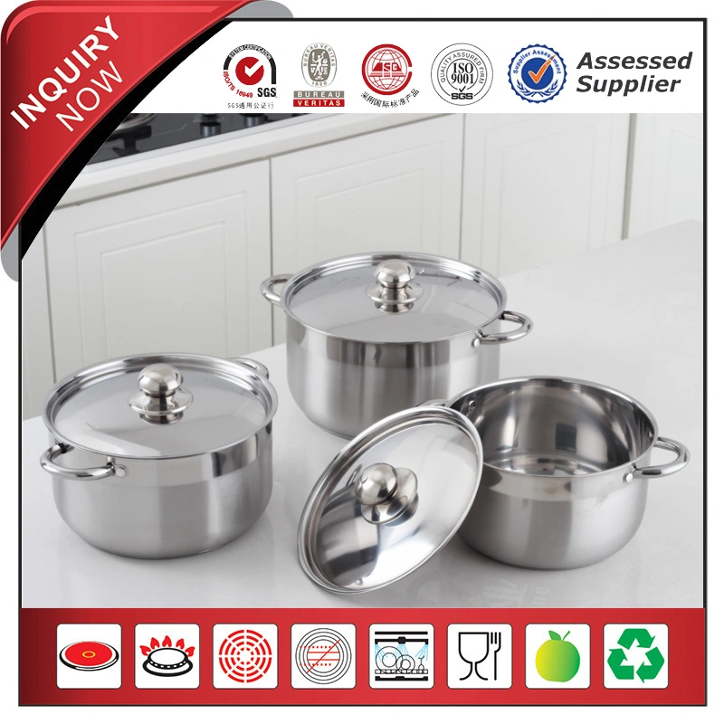 6 PC de acero inoxidable utensilios de cocina Juegos Juegos de Olla Mayorista/Proveedor