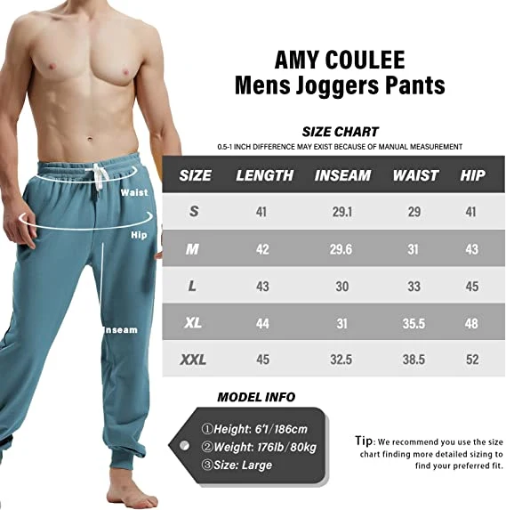 Side Pocket Elastic Cuffs Loose Cuts Mens Sports Pants