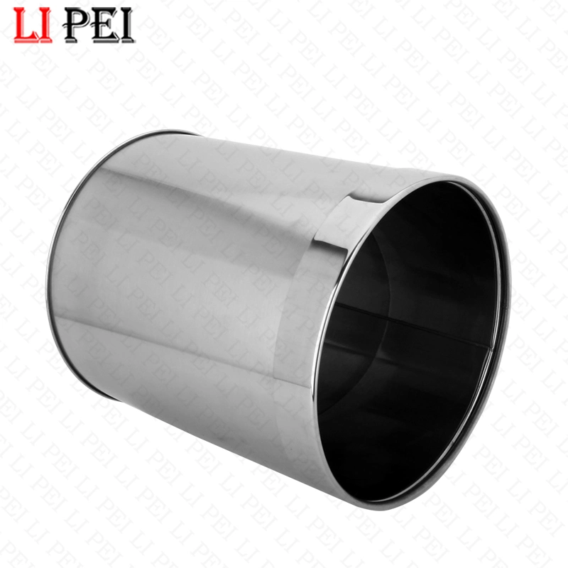 Round Stainless Steel Bathroom Trash Bin for Indoor Appliance