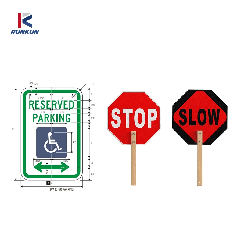 Customized Traffic Sign Slow/Stop/Parking Signs with High Reflective Sheet