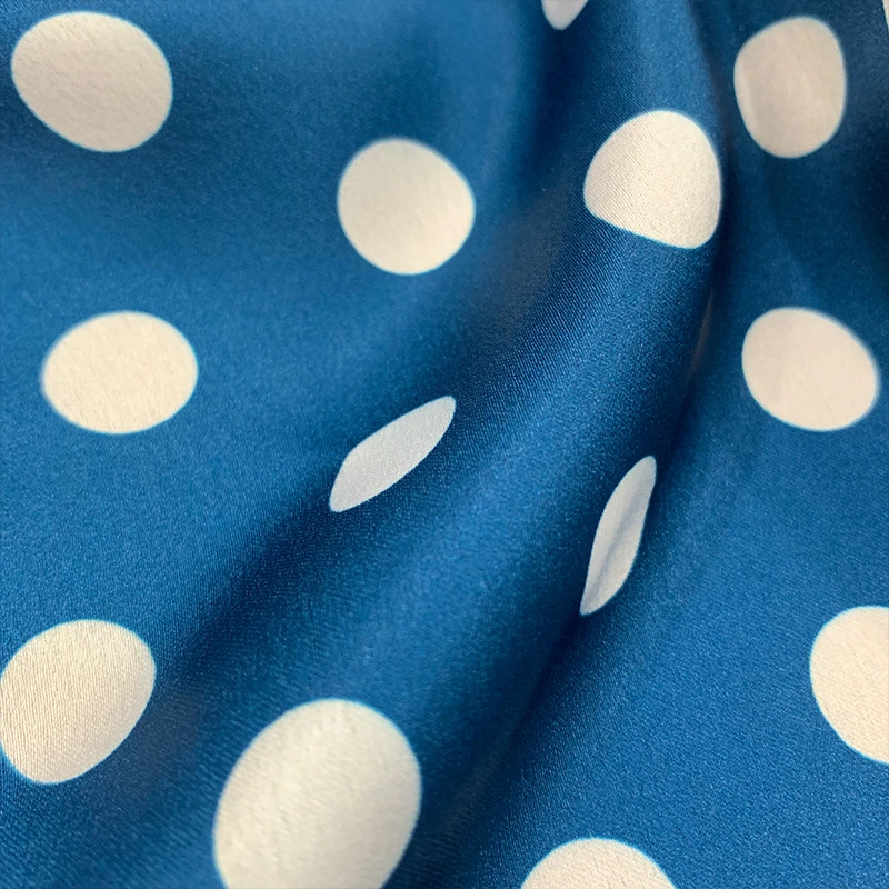 Five Colors 100%Polyester Knitted Printed 100GSM Fabric for Skirt Garment