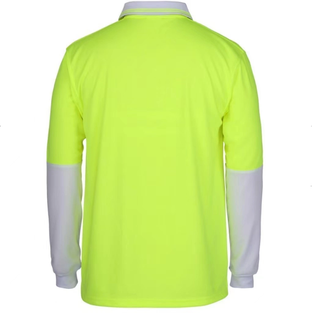 Nuevo diseño de armadura de color de contraste Hi Vis Basic Polo camisas Ropa de trabajo