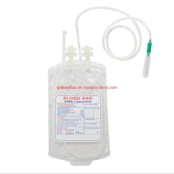Good Price Plastic Single Double Triple Cpda1 Medical PVC 250ml 350ml 450ml Empty Blood Transfusion Collection Bags for Sale