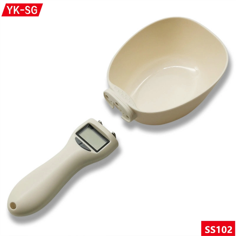 PET Food medindo Scoop cão gato destacável Spoon digital cozinha Escala