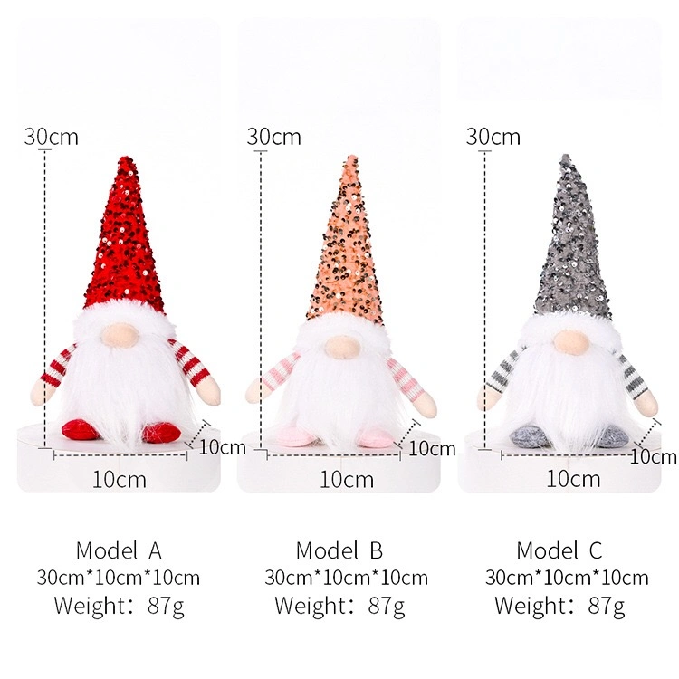 Xmas Gnome Supplies плюшевые орнаменты Рождество украшения со светодиодным светом
