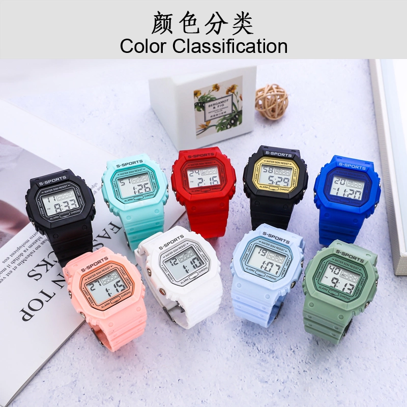 Unisex OEM Best Selling Custom Sport Water Proof Digital Wrist Waterproof 5ATM Lady Watch Digital Watches