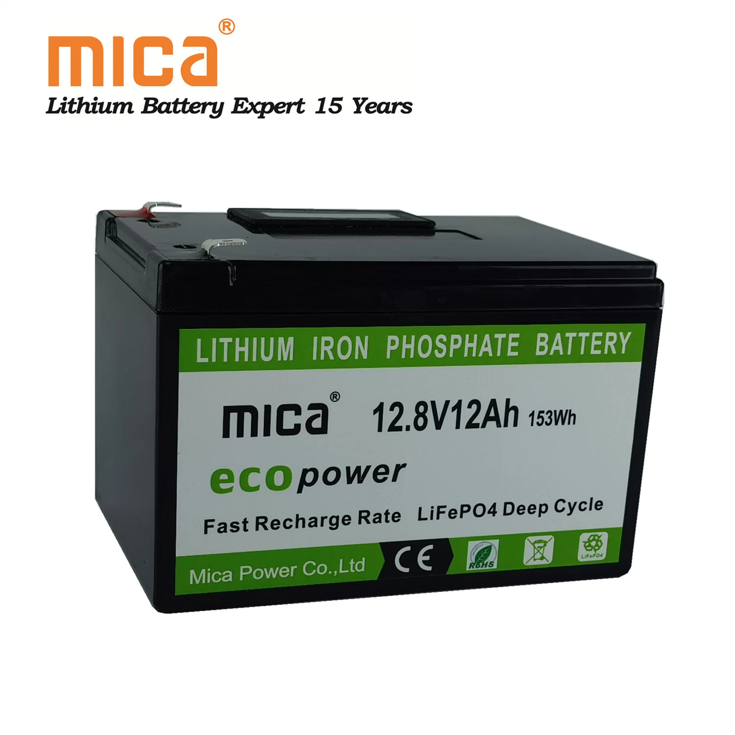 High quality/High cost performance  Long Cycle 12.8V/12V 12ah LiFePO4 Battery Pack Rechargeable with BMS for Solar Energy System Household Appliance