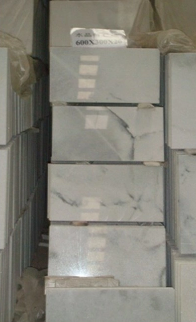 China Crystal White Marble Floor Tiles para Baño/Cocina/Hogar/Comercial/Hotel