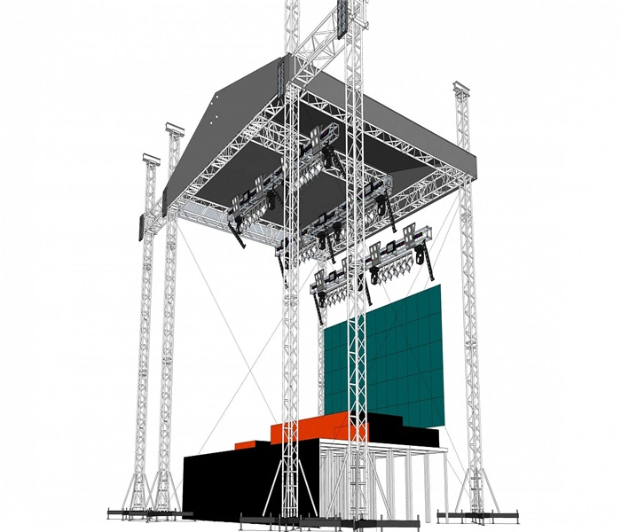 Heißer Verkauf Konzert Show Ausstellung Gebraucht Aluminium Bühnenausstattung Truss Beleuchtungssystem