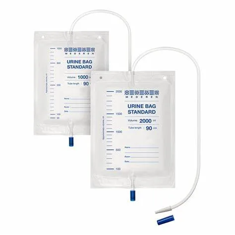 Disposable Sterilize Urine Bag Urine Collection Drainage Bag 2000ml with Push-Pull Valve