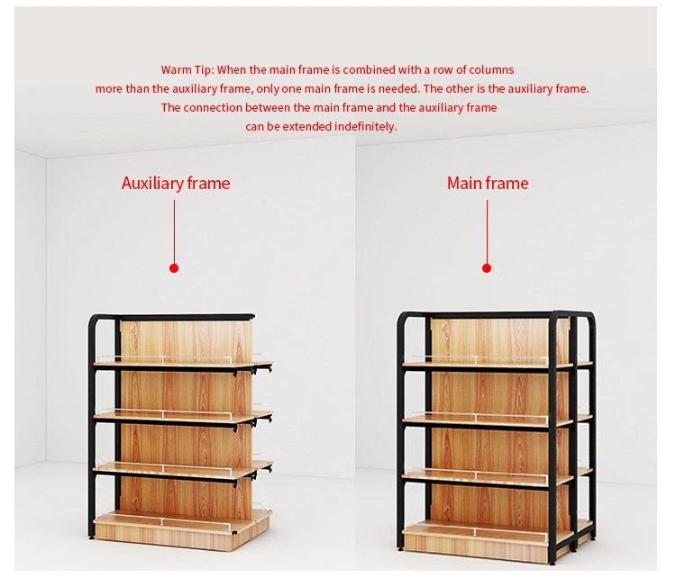 Customized Supermarket Medicine Wooden Display Shelves for Direct Sales