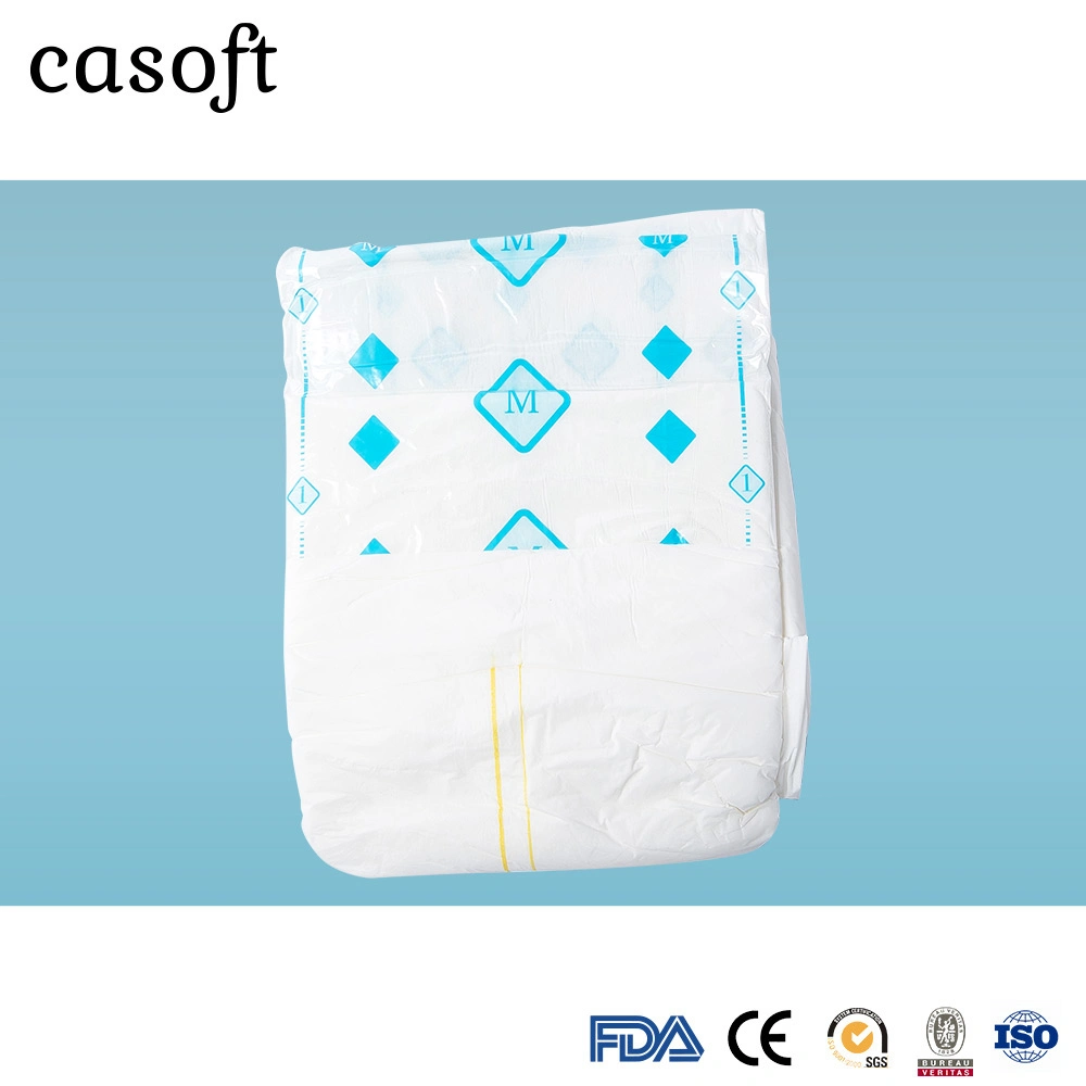 Absorbent Polymer Incontinence Adults Diapers with PP Tape for Disposable