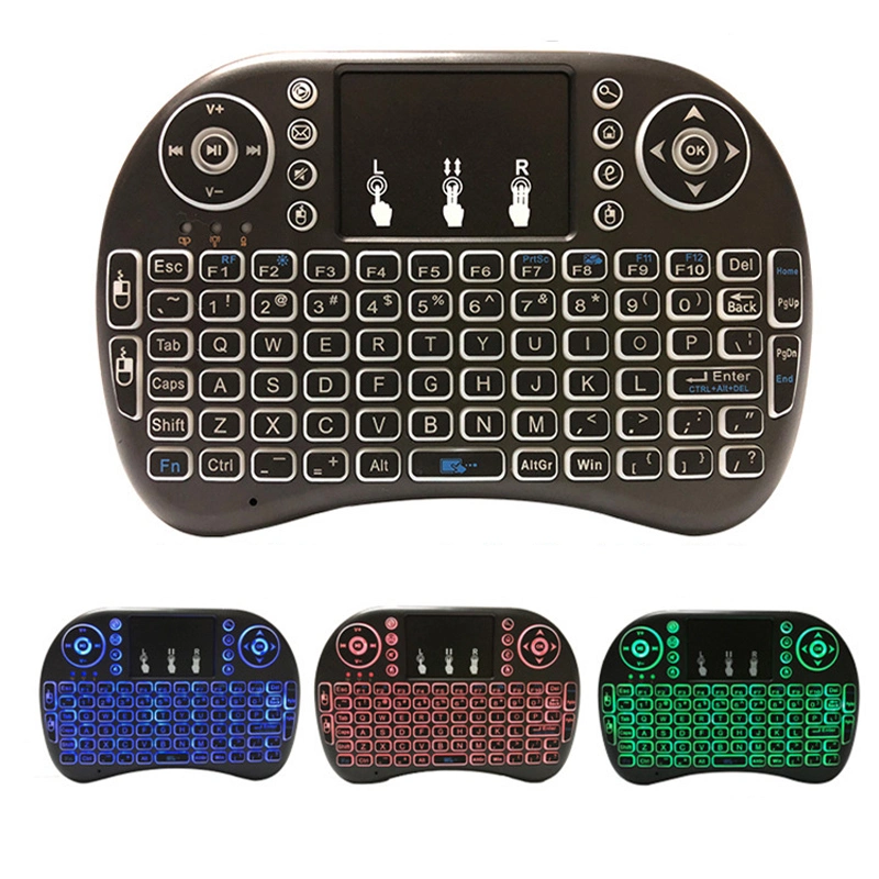 I8 Mini Clavier sans fil 2.4GHz Clavier souris anglais avec télécommande Touchpad Android TV Box