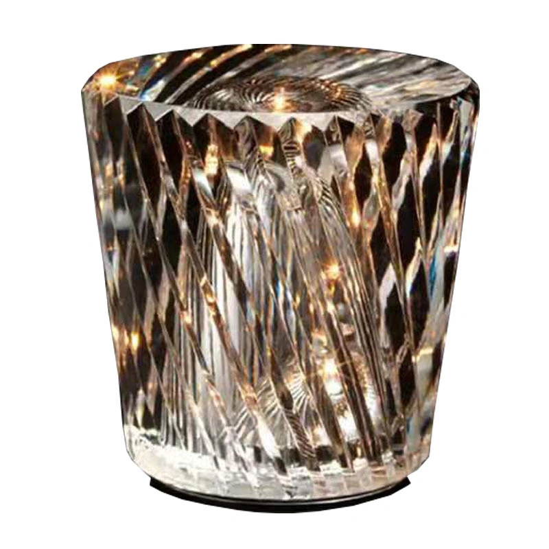 Lampe de table rechargeable Crystal Diamond, 3 couleurs inflammables, veilleuse LED pour bar maison, décoration de chambre KTV