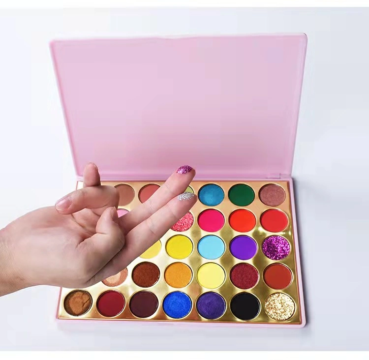 No Logo European and American Explosion Models 35 Color Eye Shadow Glitter Powder Matte Pearlescent Eye Shadow Palette Waterproof Color Makeup