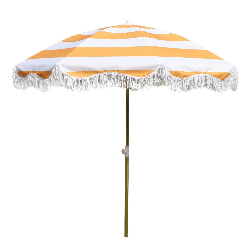 Praia de OEM Umbrella Tenda Camping Grande Toldo Guarda-sol com o pendão à prova de cor às riscas