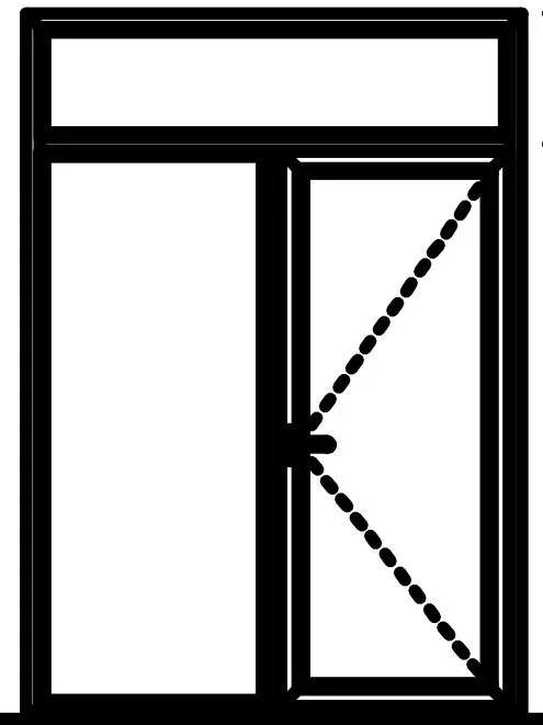 Porte battante en verre trempé en aluminium double extérieur commercial