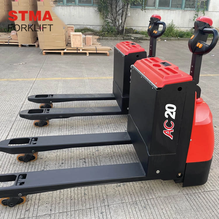 Stma Stand on Pallet Truck Paper Roll Clamp 2ton 2tonne Electric Pallet Jack with AC Zapi Controller