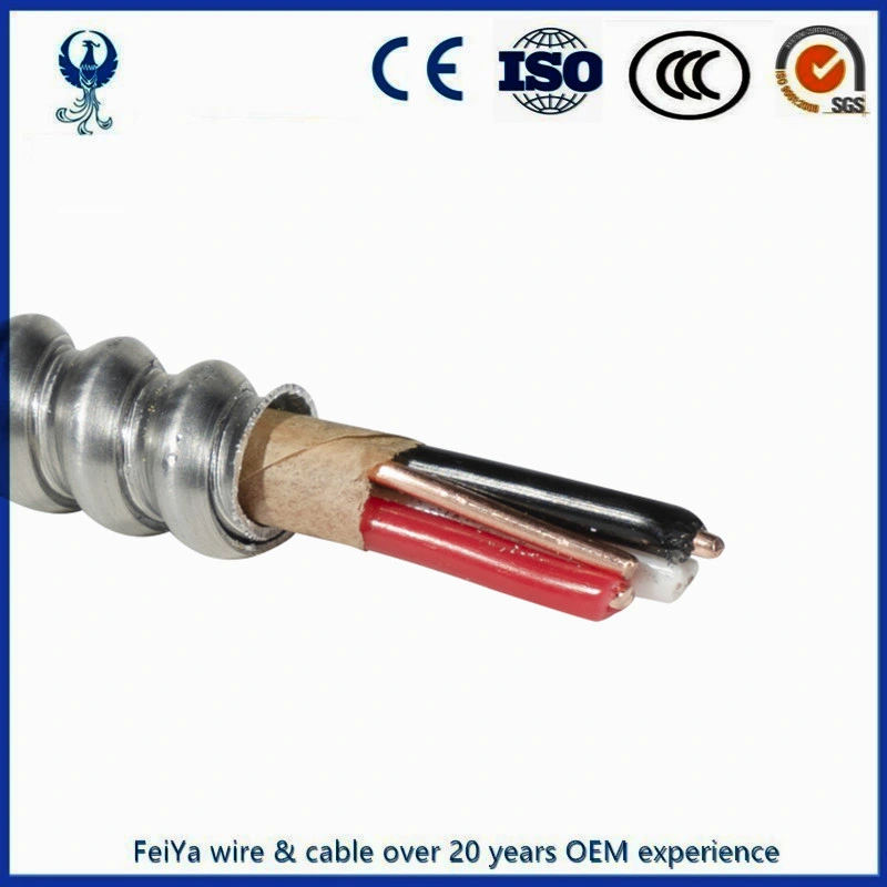 AC90 14/2AWG 12/2AWG Bx Cable Mc Cable 600V Al Aluminum Interlocked Armour Cable with C-S-a Certificate for Canada