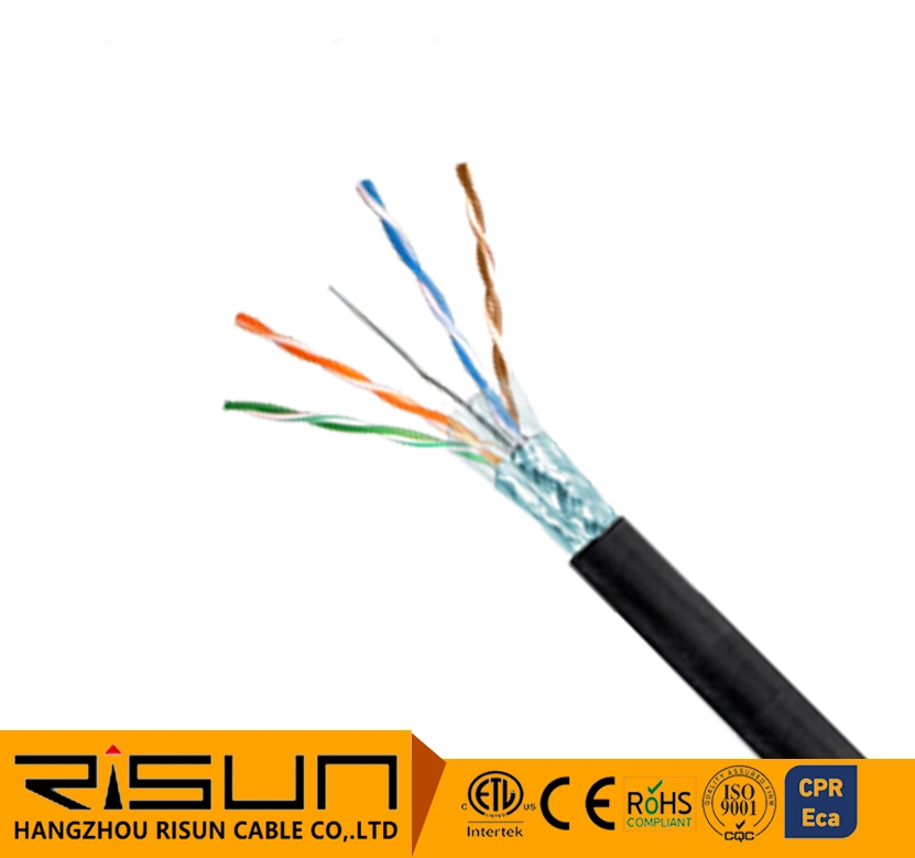 Outdoor Cat5e FTP relleno de gel de aceite Direct Burial 305m Ethernet Cable