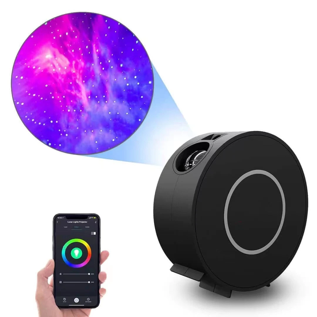 Tuya WiFi Control Smart Galaxy Star Projector 16 Colors RGB Dimming Night Light Starry Sky Nebula Moon Space Star Projector