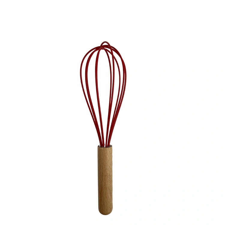 Ensemble gratuit d'ustensiles de cuisine en silicone en bois Accessoires/Gadget/outil de cuisine avec Spatule cuillère