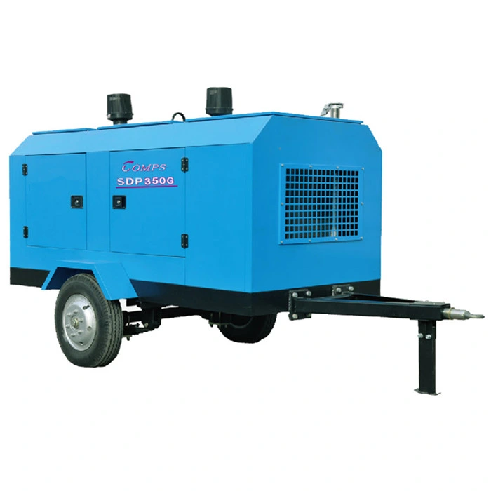 103kw SDP350G Diesel driven Portable Screw Air Compressor used for drilling,sandblasting industrial use