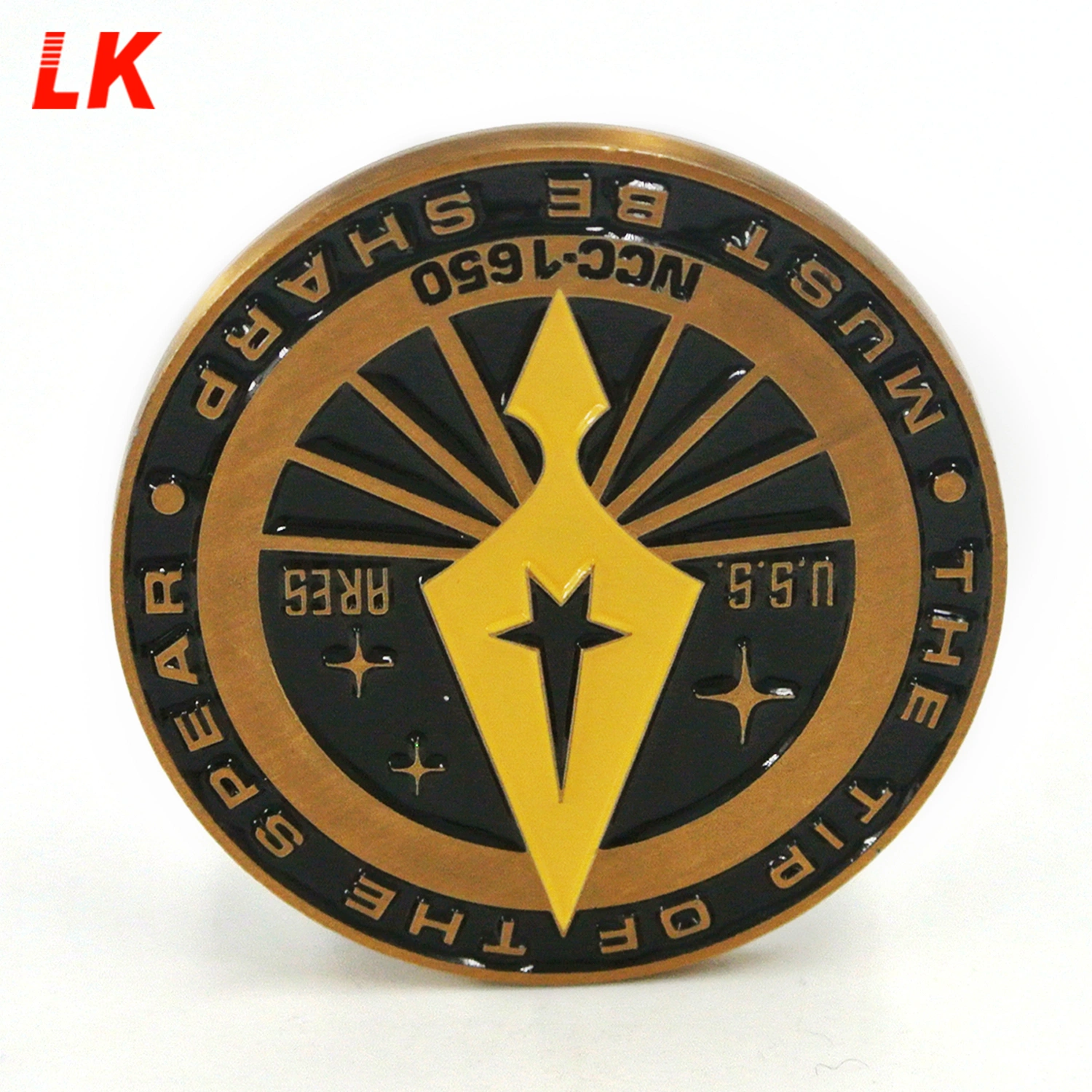 Cheap Customized fashion Metal Antique Gold Challenge Coin with Your Logo