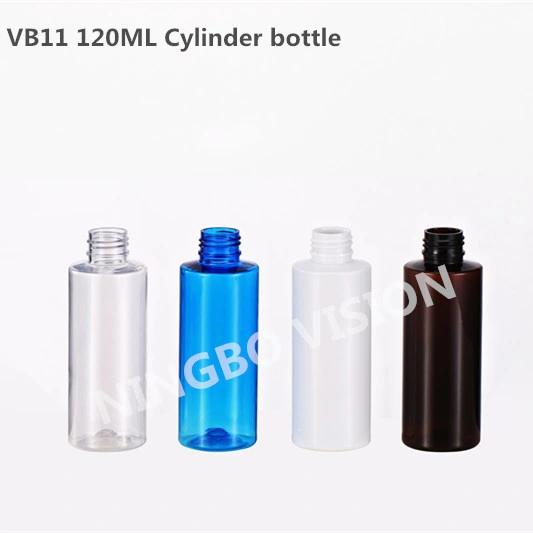 120ml Cylinder Shape Plastic Cosmetic Bottle with Disc Top Cap