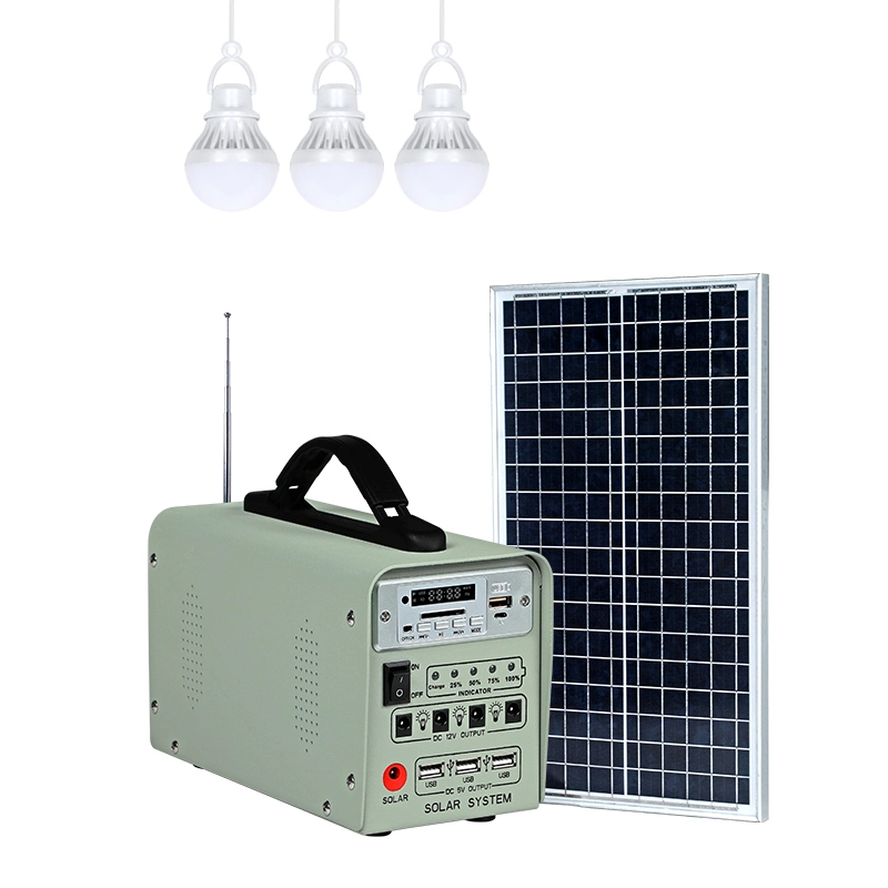 New Product 30W Outdoor Camping Fishing Emergency Recharge Home Solar Lighting Portable Solar System