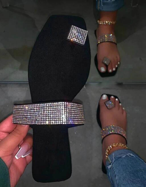 2020 Popular Women Shoes with Rhinestone Sandals Slippers for Fashion Ladies Shoes