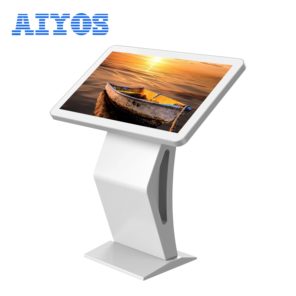 التخصيص الأساسي شاشة LCD نمط 55 بوصة على شكل K جدول شاشة اللمس Kiosk حسم 10% على الإعلانات Equipment Digital Signage Kiosk