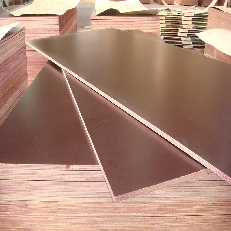 4'*8' 18mm Poplar Core Green PVC Face Plywood Sandwich Board Triplay Fenolico Terciado Sheet for Construction Use Brown Film Faced Plywood