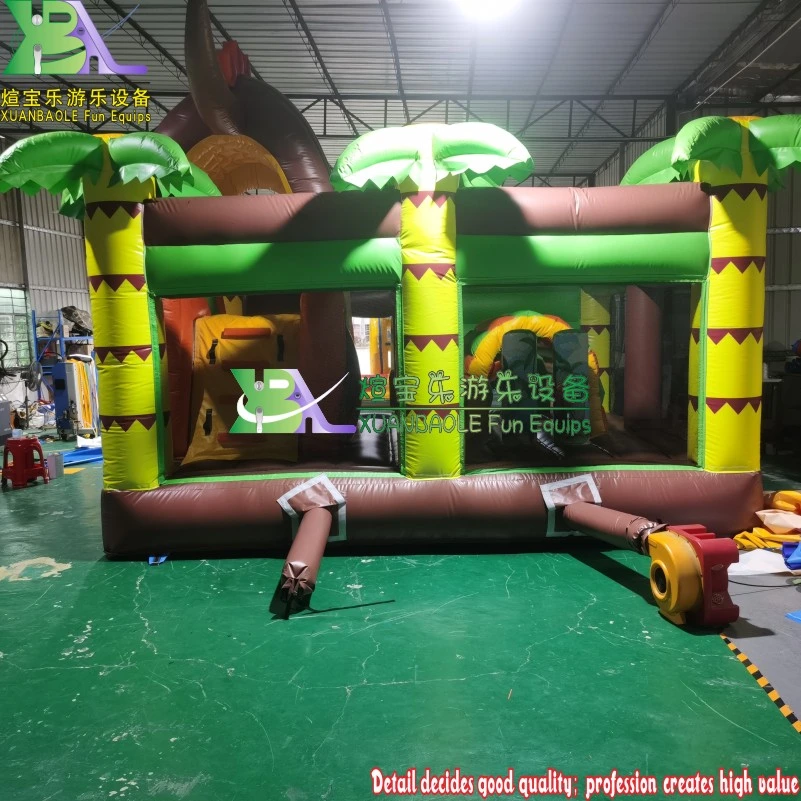 Dinosaur Park Inflatable Jumping Bouncy Castle / Kids Play Dino Park / Inflatable Fun Bouncer Combo for Home or Commercial Party