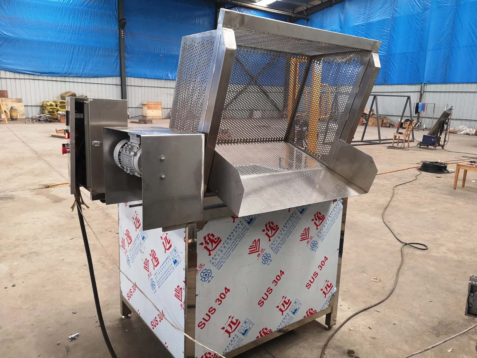 High quality/High cost performance  Donut Potato Chips Pork Rind Spiral Potato Frying Machine