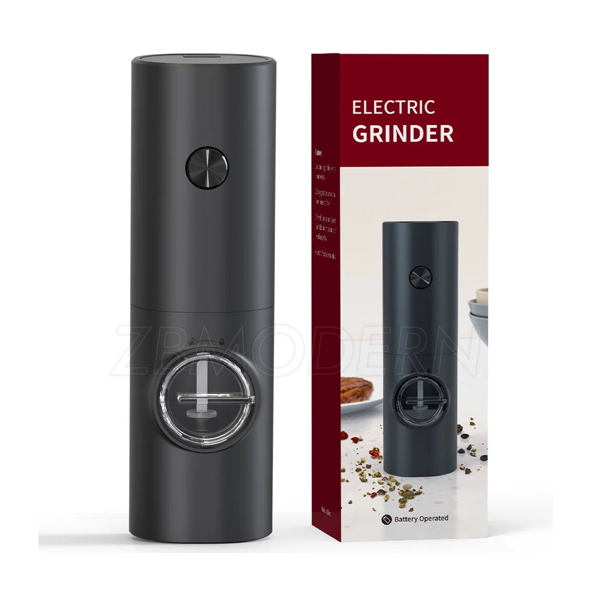 Wholesale/Supplier Amazon Hot Sale Stainless Steel Black Electric Gravity Electric Salt and Pepper Grinder Set