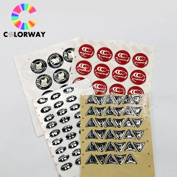 High quality/High cost performance  Free Design Custom Brand Logo Waterproof 3m Epoxy Sticker