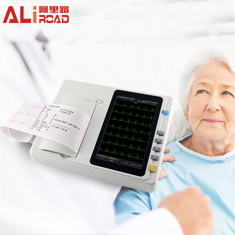 جهاز تخطيط القلب الكهربائي الرقمي الطبي EKG Machine ECG 12 6 3 ECG EKG الرائد في القناة 12 للبيع