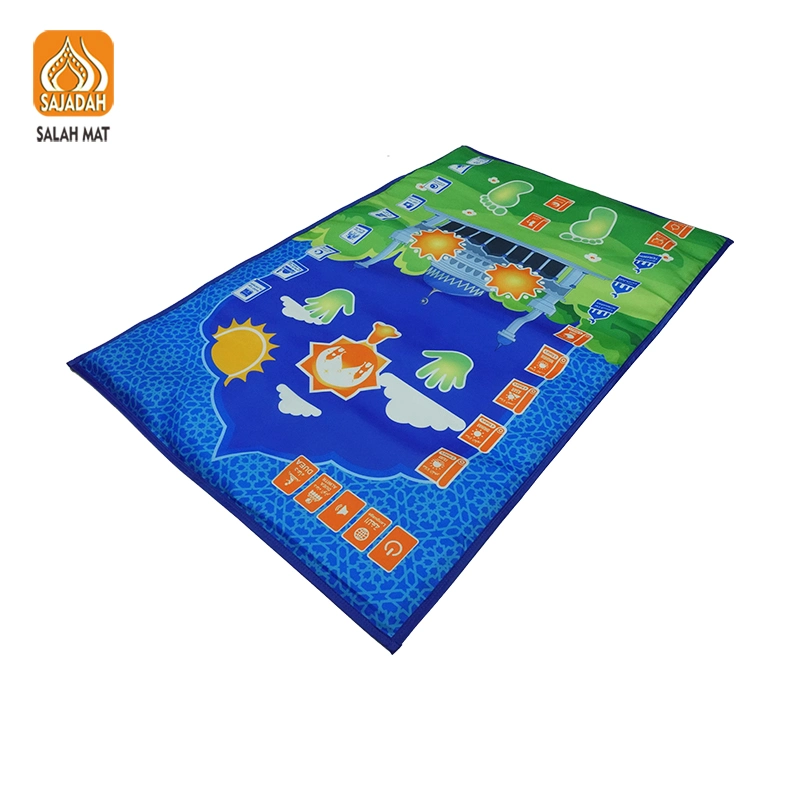 Factory Competitive Price Best Muslim Gift Children Portable Interactive Prayer Carpet Dt1705