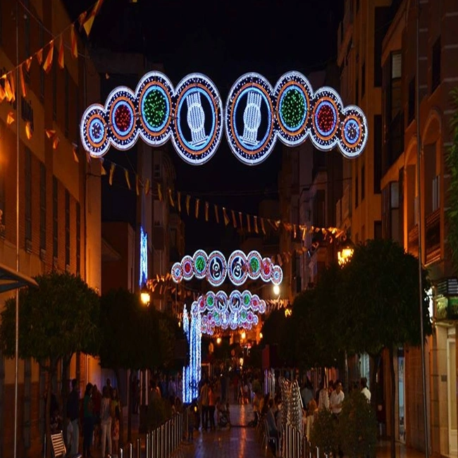ضوء الكريسماس الخارجي LED عبر الشارع زخرفة الشارع الخفيف