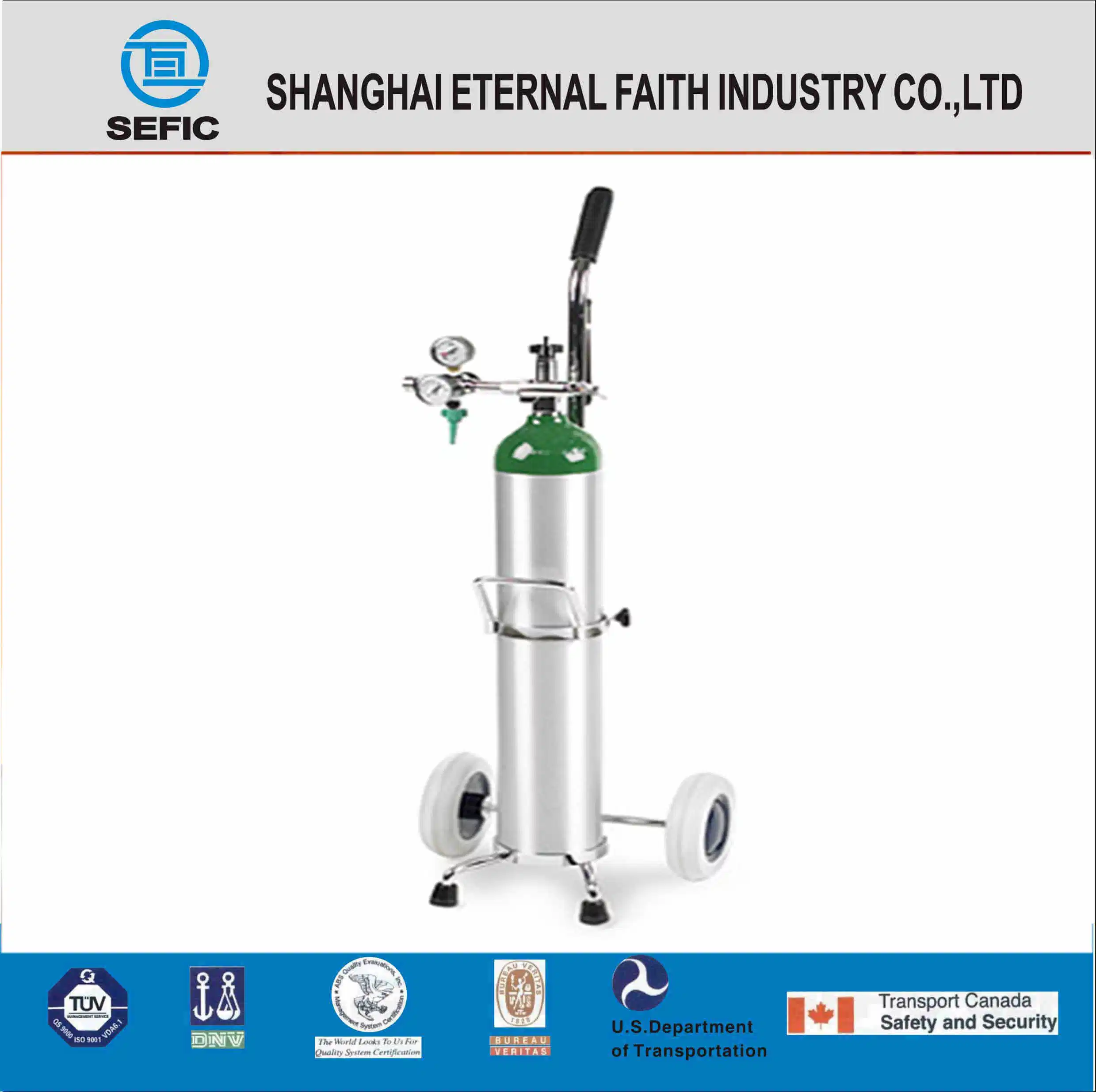 DOT Small Portable Medical Aluminum Oxygen Gas Cylinder