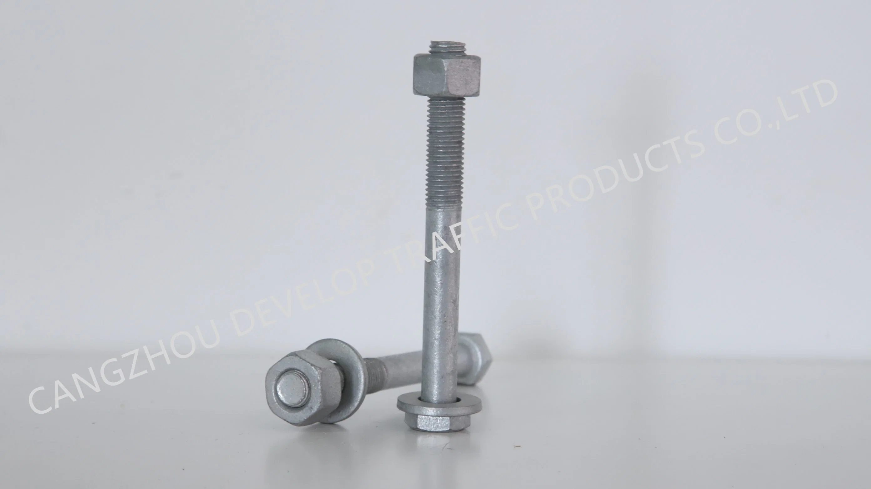 Hot Dipped Galvanized Steel Bolt and Nut for Guardrail Construction