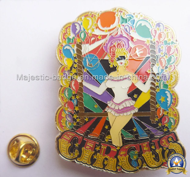 Custom Gold Palted Zinc Die Cast Soft Enamel Epoxy Badge