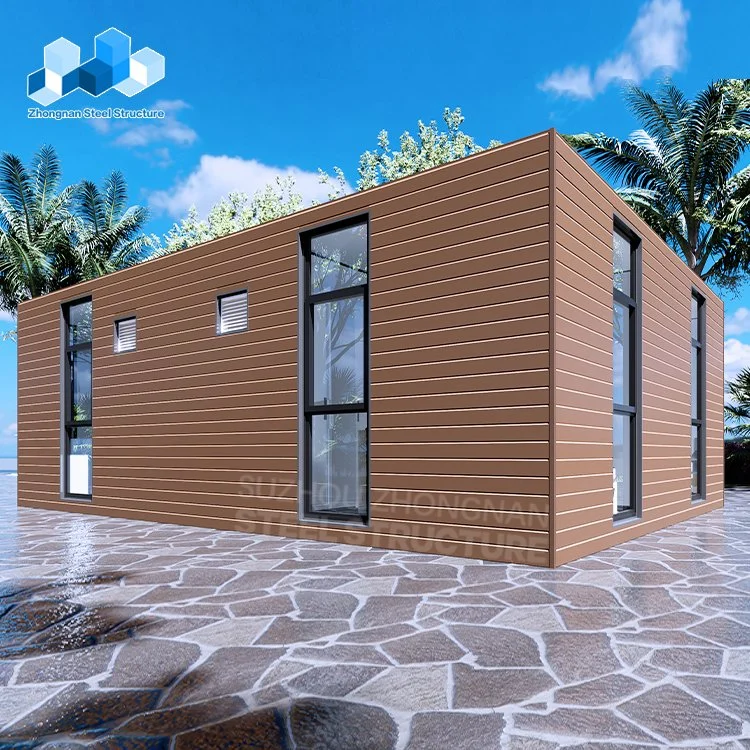 Casa de contenedor Prefabricados de lujo modular Villa 2 Dormitorios moderno diminuto Prelab Casa con Cocina Salón